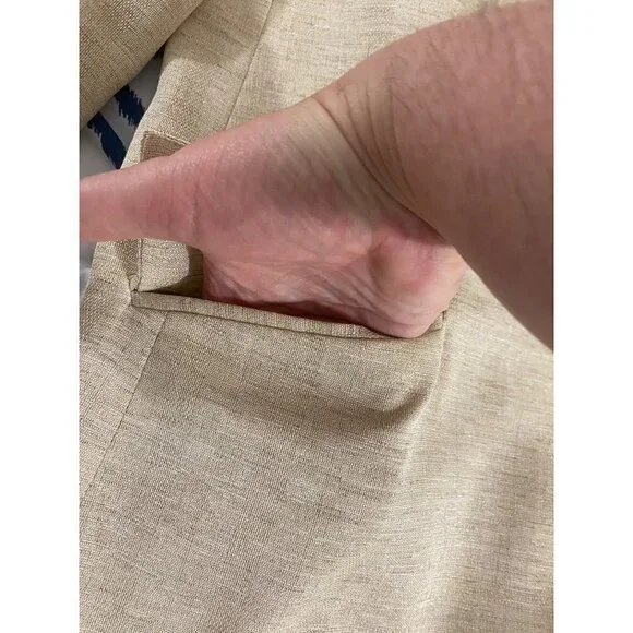 Vintage John Meyer Of Norwhich Women's Beige Blazer - 14 - Picture 4 of 12